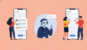 Cena de terapia de casal em um consultório ou sala de estar aconchegante. Um homem e uma mulher estão sentados em um sofá cinza; ele fala com expressão séria e gestos calmos, enquanto ela escuta atentamente segurando uma xícara. A iluminação é suave, transmitindo um ambiente de segurança para a resolução de conflitos e apoio mútuo