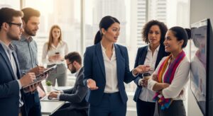 Infográfico médico em 3D mostrando o torso humano com destaque para o sistema renal e endócrino. Os rins são exibidos em corte anatômico, revelando as pirâmides renais. Acima de cada rim, as glândulas suprarrenais brilham em tons alaranjados. No centro do peito, a glândula tireoide está iluminada, com partículas circulares ascendendo em um redemoinho, simbolizando a liberação de hormônios e a regulação metabólica